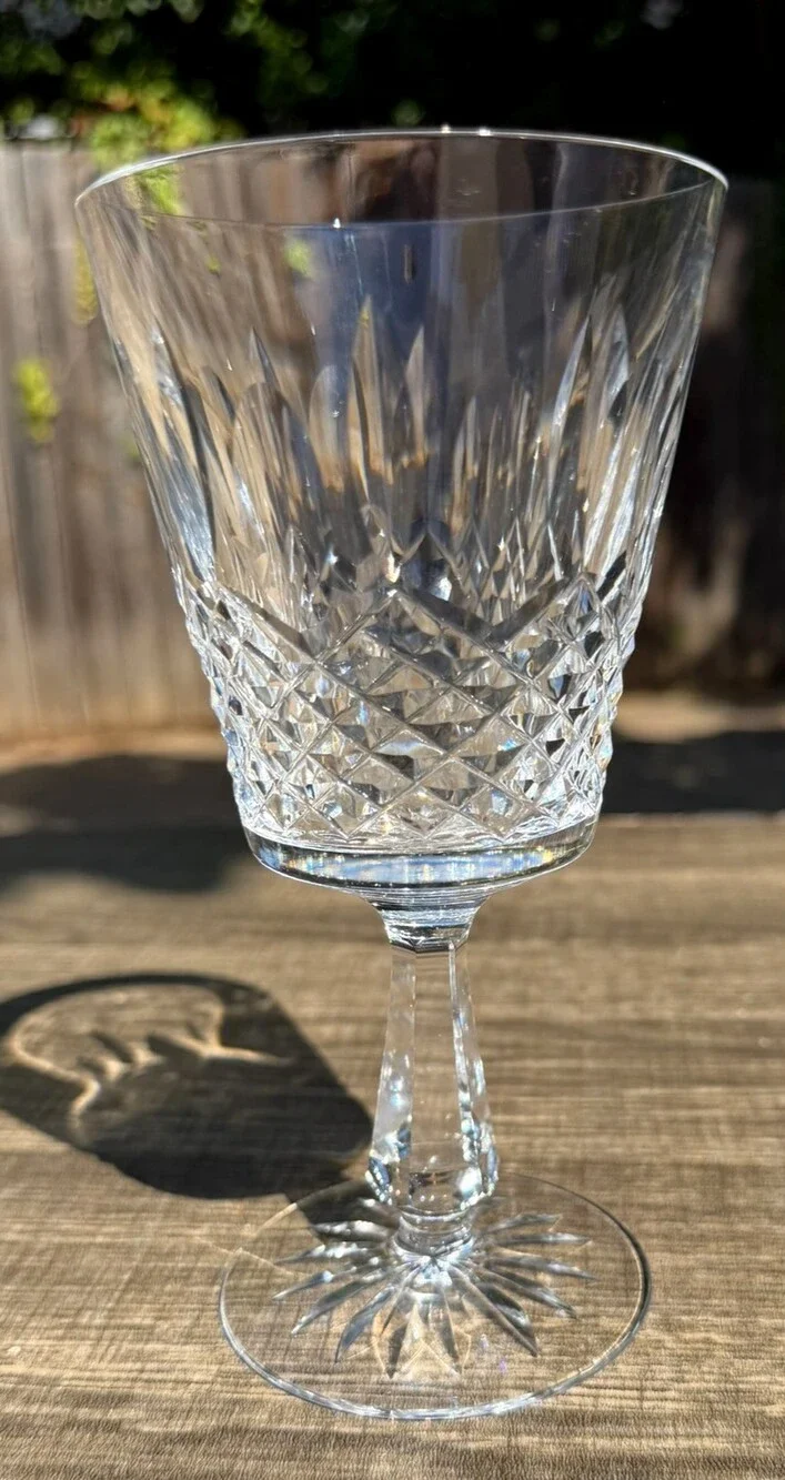 Waterford Crystal Kenmare Water Goblets Set of 5 Signed Ireland 6 7/8